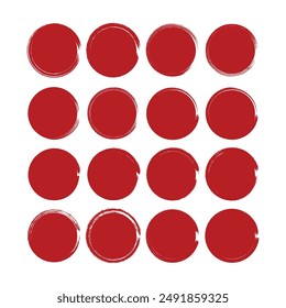 Circle Shape Frame Brush Icon Set Vector Design.