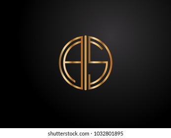 AS circle shape gold color design