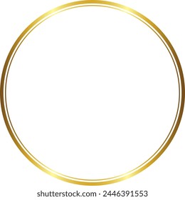 Círculo Forma Marco de imagen de oro Marco de oro de lujo Borde de oro Marco de Vector de oro Decoración de Anuncio Elemento decorativo Plantilla aislada Marco de fondo Marco de imagen Marcos de boda aniversario 