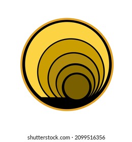 Circle Shape Design, moderne grafische Elemente, ruhiges Konzept.
