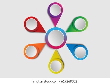 Circle shape infographic for create presentation.vector EPS10