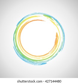 Circle Shape - Isolated On Gray Background - Vector Illustration, Graphic Design 
