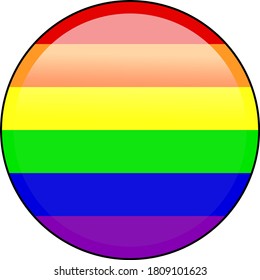 Círculo forma el símbolo de la bandera del orgullo arcoíris LGBT. Elemento gráfico de diseño