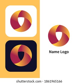 Circle shape logo design with gradation color