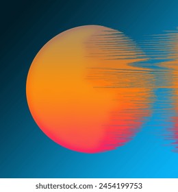 Circle shape on gradient background 