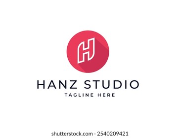 Circle Shape on Letter H Monogram Logo Design Concept. Initial Letter H with Circle Shape Logo Design. Circle Shape Symbol for Corporate Business Identity. Alphabet Vector Logo Illustration
