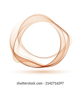 Circle Shape, Orange Circle Lines. Transparent Circle.Abstract Wave Circles. Circle Frame.