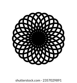 Circle Shape Ornamental, Artistic and Memorable, can use for Logo Gram, Art Decoration, Ornate, Background, or Graphic Design Element. Vector Illustration