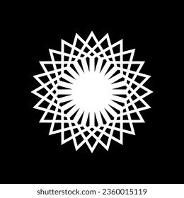 Forma de círculo Ornamental, Artística y Memorable, puede utilizarse para los elementos de diseño gráfico, ornamental, artístico, ordenado, de fondo o gráfico. Ilustración vectorial