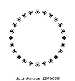 Circle Shape Ornamental Motive Pattern. Decoration for Interior, Exterior, Carpet, Textile, Garment, Cloth, Silk, Tile, Plastic, Paper, Wrapping, Wallpaper, Pillow, Sofa, Background, Ect. Vector 