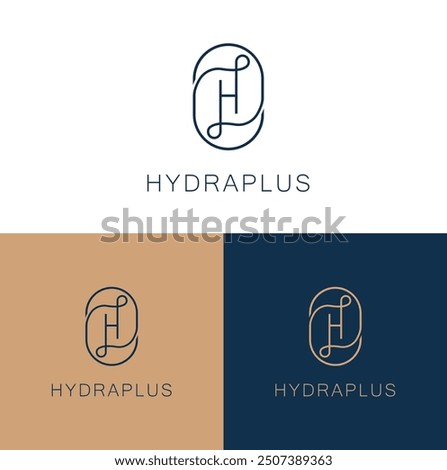 Circle shape style letter H logo design vector template design for brand
