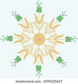 Circle shape suzani pattern - traditional art object in Uzbekistan. Digital patterns for textiles and fabrics. Uzbekistan culture.	