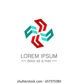 circle shape technology logo