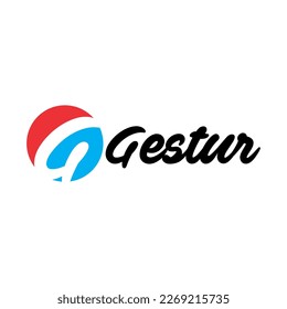 Circle shape and text GESTUR vector, for free logo design.