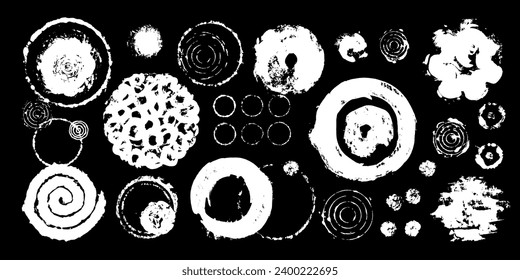  circle shape texture vector design element set
