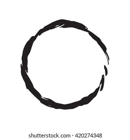circle shape vector black grunge background