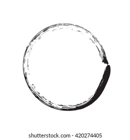 circle shape vector black grunge background