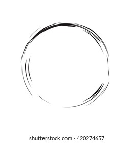 circle shape vector black grunge background