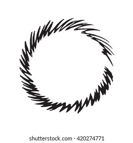 circle shape vector black grunge background