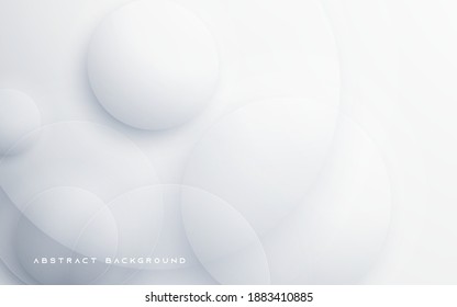 Circle shape white abstract background