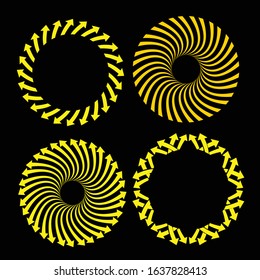 Circle the shape of the yellow arrow