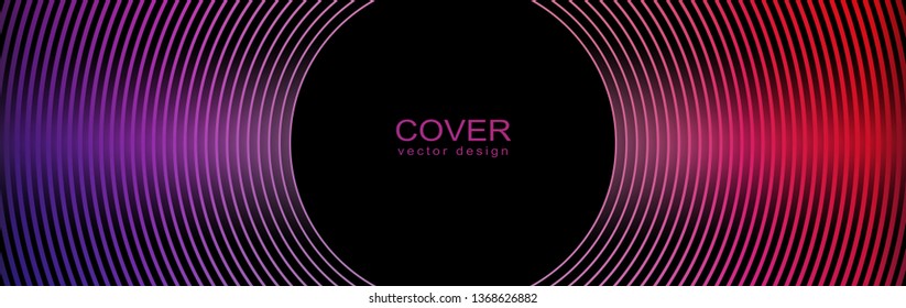Circle shaped lines. Spiral vector illustration. Technology round logo. Design element. Abstract geometric background.