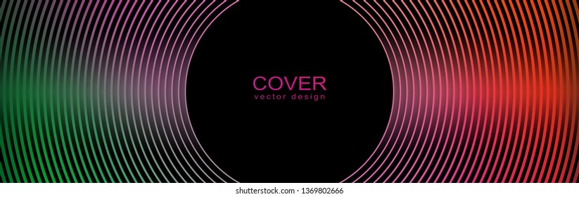 Circle shaped lines. Spiral vector illustration. Technology round logo. Design element. Abstract geometric background.