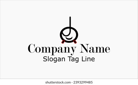 logotipo en forma de círculo con cejas dibujadas altas cuadrado negro, diseño de plantilla de icono, diseño del logotipo de la empresa, nombre de la empresa