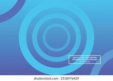 Circle Shapes Blue and Light Blue Colors with Gradient Backdrop Modern Abstract Background Geometric Background