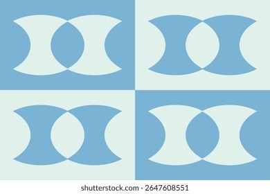 Circle Shapes and Designs Blue Colors Geometric Pattern Abstract Background Geometric Background