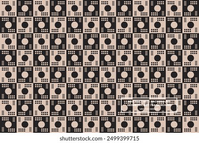 Circle Shapes and Designs Brown and Black Colors Geometric Pattern Abstract Pattern Seamless Pattern