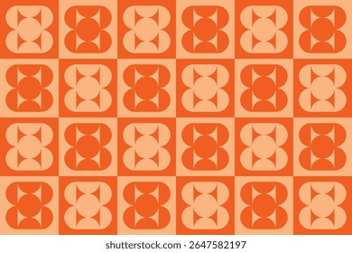 Circle Shapes and Designs Orange Colors Geometric Pattern Abstract Background Geometric Background