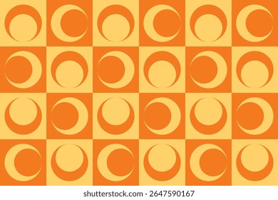 Formas y Diseños de círculo Colores naranjas Patrón geométrico Fondo Abstractas Fondo geométrico