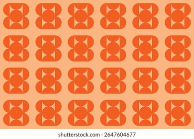 Circle Shapes and Designs Orange Colors Geometric Pattern Abstract Background Geometric Background