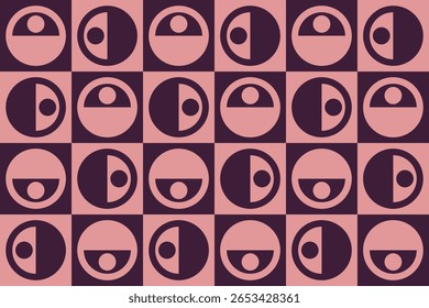 Circle Shapes and Designs Red Colors Geometric Pattern Abstract Background Geometric Background