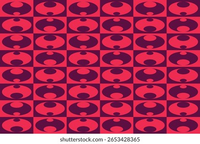 Formas de Círculo e Designs Cores Vermelhas Padrão Geométrico Fundo Abstrato Fundo Geométrico