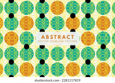 Circle shapes with overlapping circles grid seamless colorful pattern