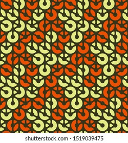 Circle shapes seamless pattern. Geometric abstract circle mosaic. Decorative backdrop for wallpaper, pattern fills, web page background, surface textures.