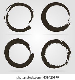 Circle Shapes set on grey background stylish