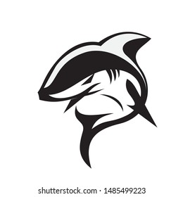 circle shark logo design inspiration