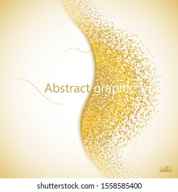 Circle shatter effect. Banner Explosion Simulation. Explode and destruction. Illustration isolated on white background. Eps10 Vector illustration