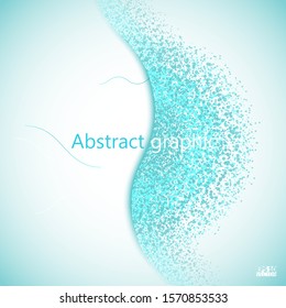 Circle shatter effect. Banner Explosion Simulation. Explode and destruction. Illustration isolated on white background. Eps10 Vector illustration