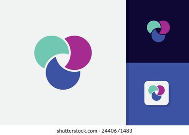circle shield logo design vector template