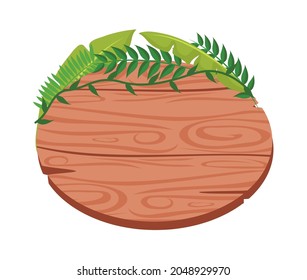 circle sign icon with plants