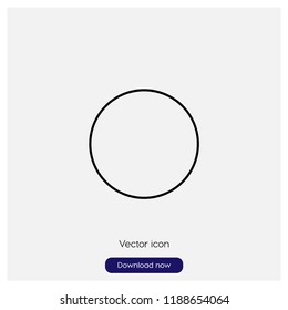 Circle sign icon in trendy flat style isolated on grey background, modern symbol vector illustration for web