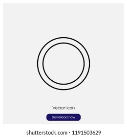 Circle sign icon in trendy flat style isolated on grey background, modern symbol vector illustration for web