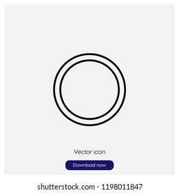 Circle sign icon in trendy flat style isolated on grey background, modern symbol vector illustration for web