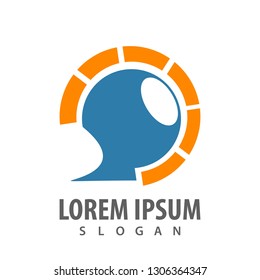 Circle signal technology communication logo concept design. Symbol graphic template element vector