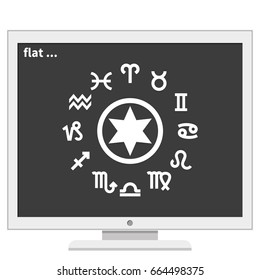 Circle with signs of zodiac.
