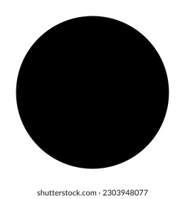 Icono de silueta circular. Icono de redondeo. Vector.